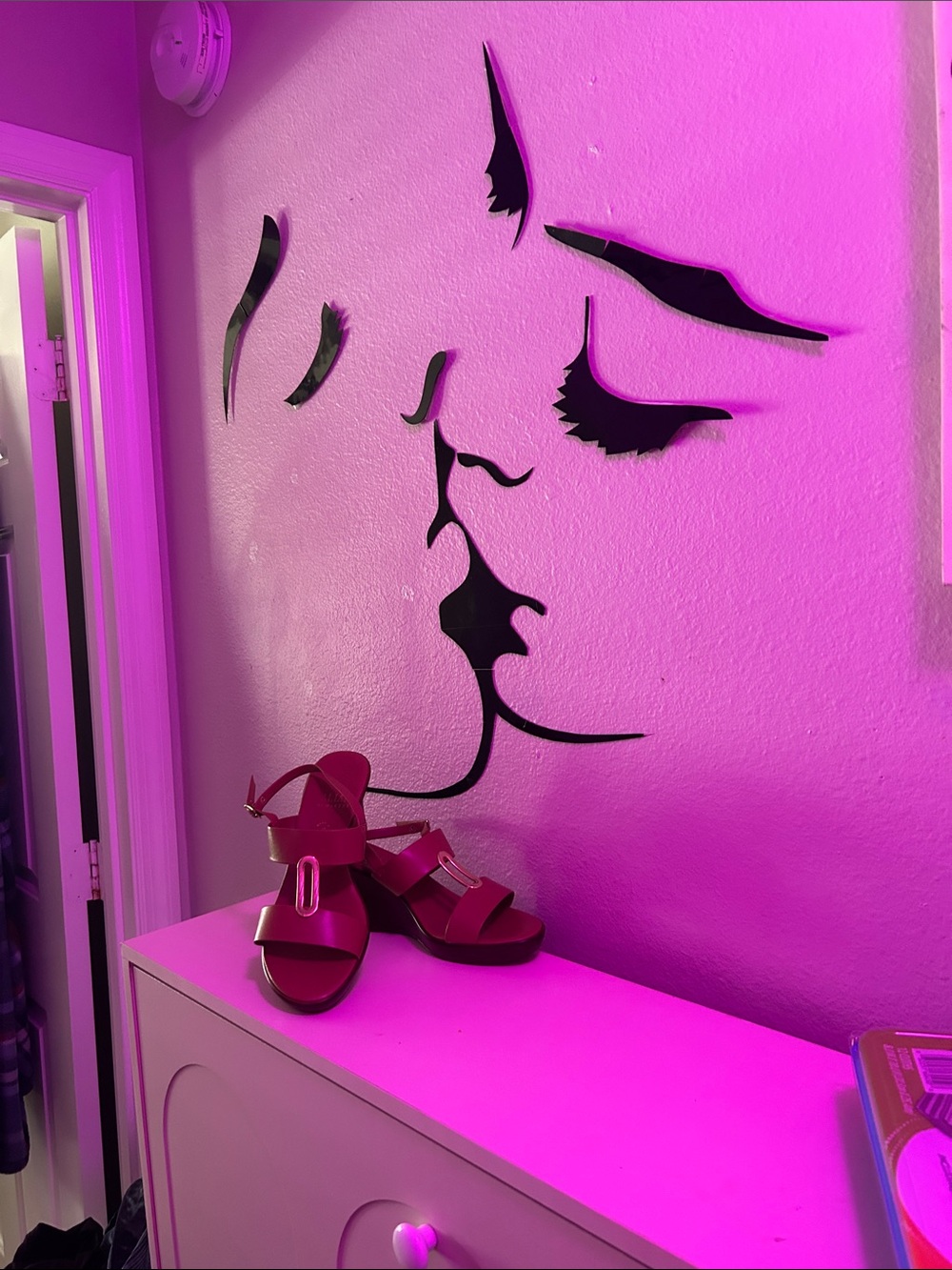 Alia Fuchsia Platform Sandals with Buckle